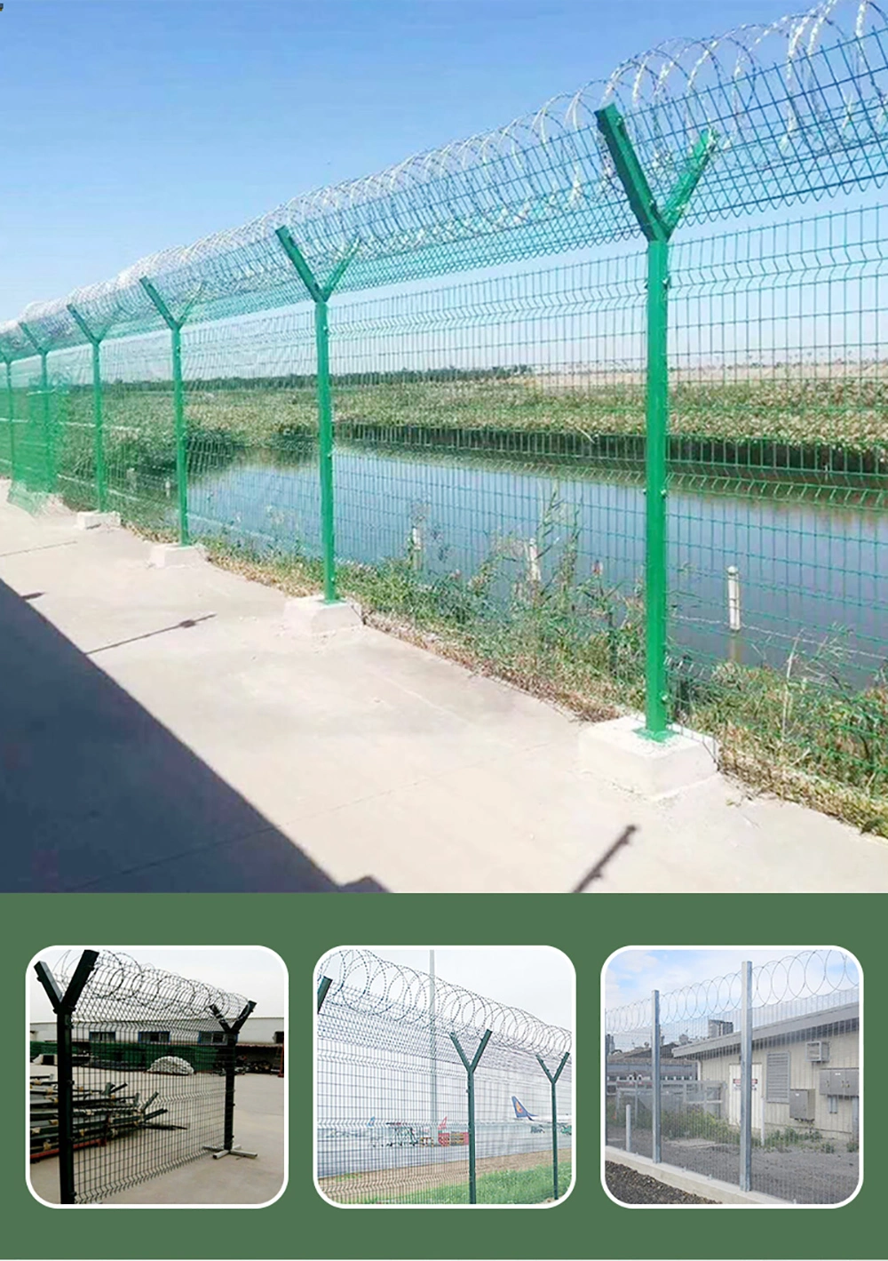 High Security Powder Coated 358 Anti Climb Security Fence for Airport / Prison on Sale Welded Wire Mesh Fencing